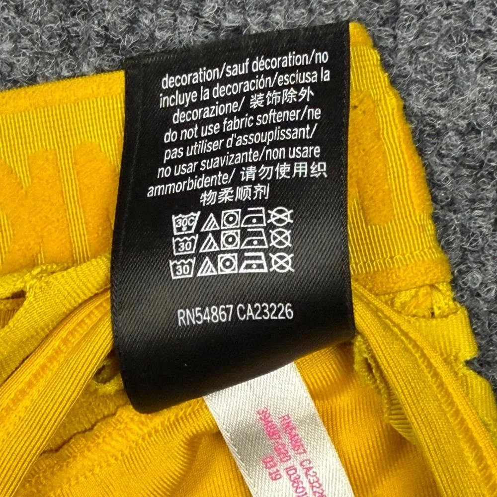 Pink Victoria's Secret Ultimate‎ Yellow Mesh Racerback Sports Bra Small - Picture 4 of 4